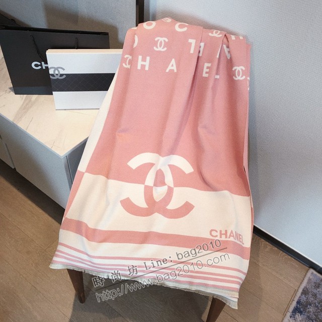 CHANEL專櫃新款女士圍巾 香奈兒仿羊絨字母提花圍巾  mmj1248